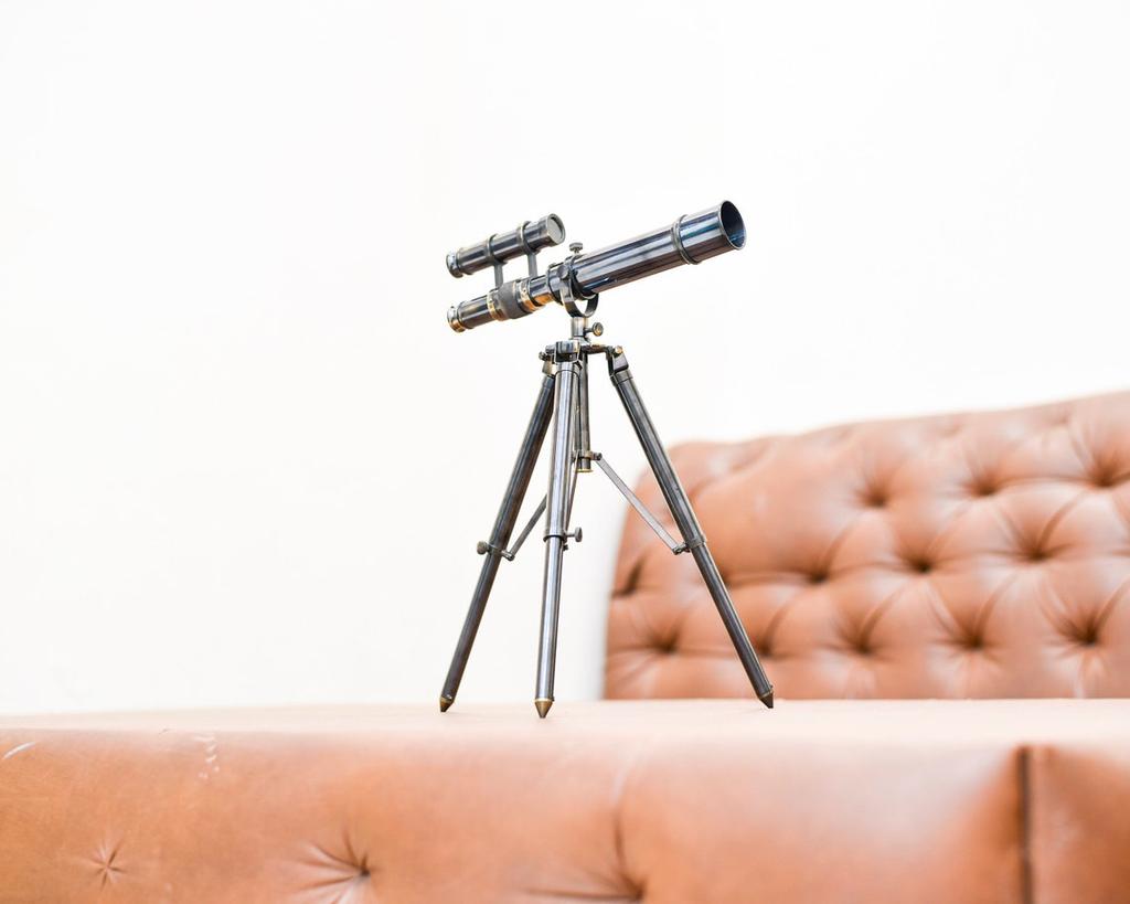 Antique Vintage Telescope, Victorian Double Barrel Spyglass With Unique Tripod, Corporate Gift, Mens Gift, Gift for Him, Christmas Gift