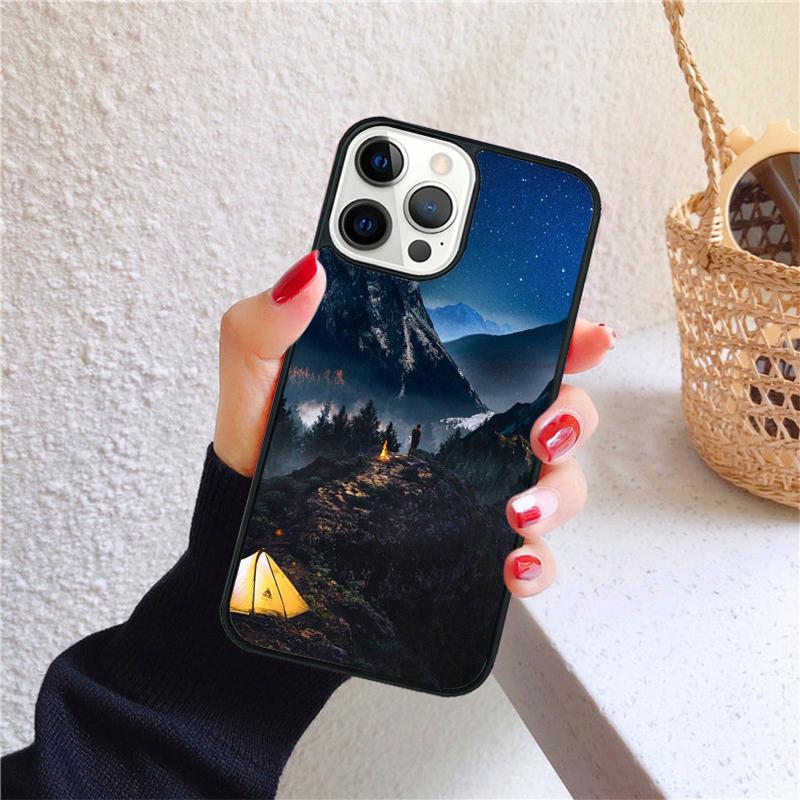Camping Nature Mountain Phone Case for iPhone 17 Air 16 Coque 15 14 12 13 PLUS 11 PRO MAX Back Cover Fundas Shell