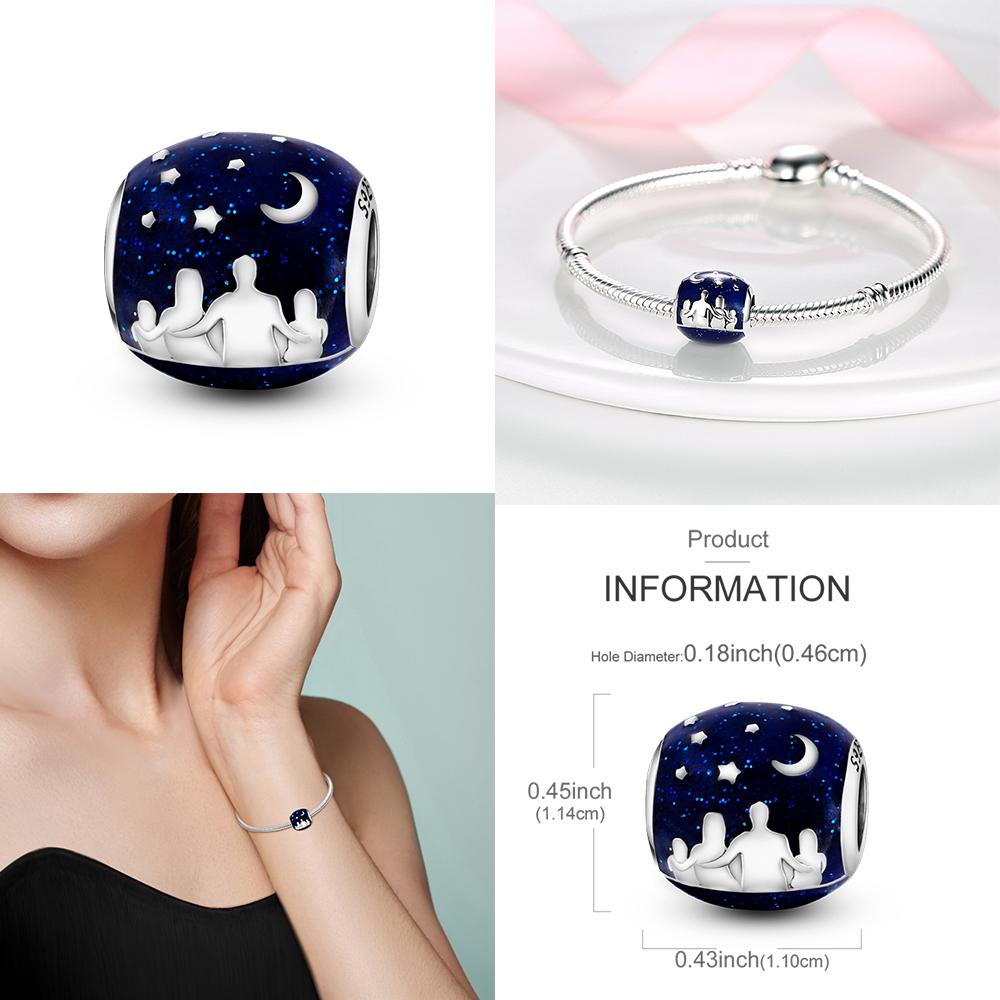 Lucky Star Serie Kupfer Funkelnder Stern Herz Perlen Charms Anhänger Passt Original Armband Geschenk für Frauen