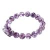Natural Amethyst Crystal Bead Bracelet Women Men Smooth Polished Round Beads Boho Chic Jewelry Gift