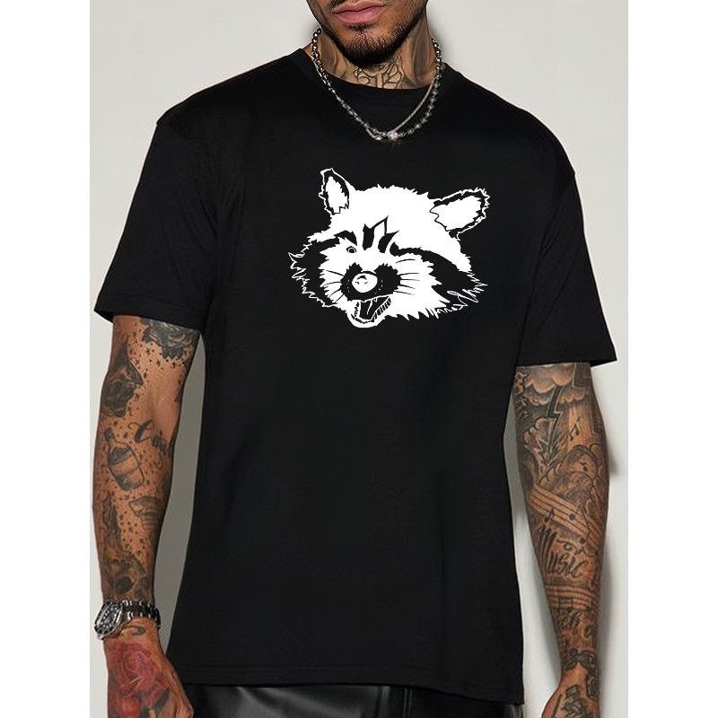 

Мужская футболка с коротким рукавом и китайским принтом - Летняя повседневная футболка с круглым вырезом, Обычный крой для повседневной одежды, Машинная стирка S чёрный