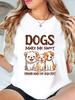 Dogs Make Me Happy T-Shirt Humans Make My Head Hurt Funny Dog Lover Gift Tee Top