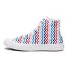 VLTG Chuck Taylor All Star High Top Kids Canvas Shoes White Multicolor Stripes Teenagers 667192F