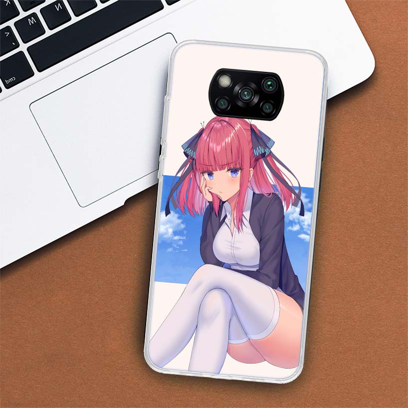 Nino Nakano Anime Phone Case For Xiaomi Poco F7 Ultra X7 X6 Pro X5 Redmi 15 15C 13 13C 12 12C 10 10A 10C 9 9A 9C 9T Shell Poco X