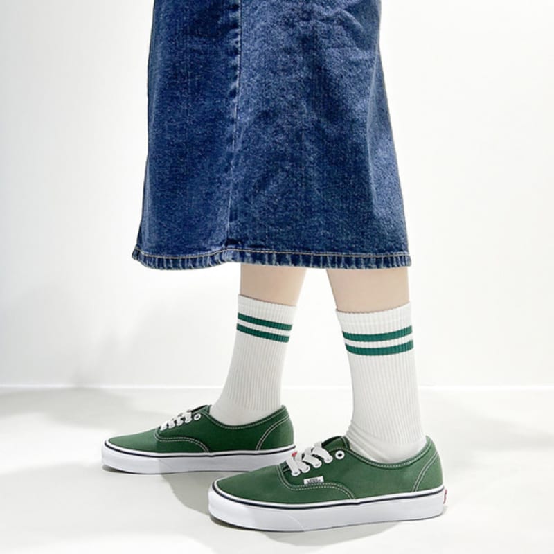 YELLOWSOCKS 2 LINE GREEN 2-Line Green