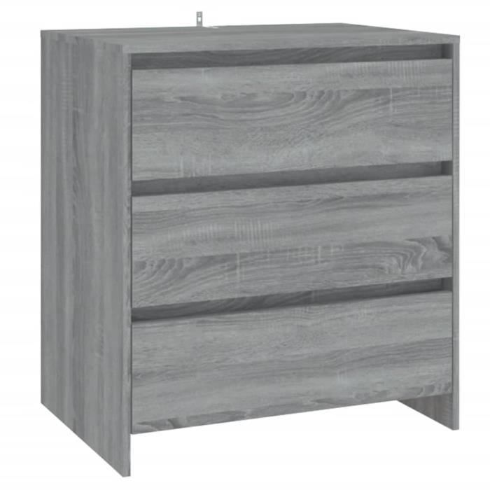 813006 vidaXL Buffet Sonoma gris 70x41x75 cm Bois d'ingénierie