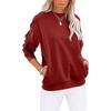 Women's Solid Color Pocket Top Hoodie