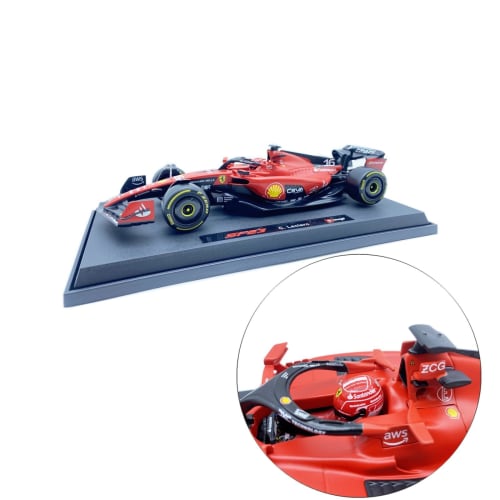 HTLNUZD Bburago 2023 1:18 SF23#16 Alloy Racing Car for Ferrari 1/18 F1 SF23#16 Leclerc Diecast Model Car Display Ornament Collection Gift