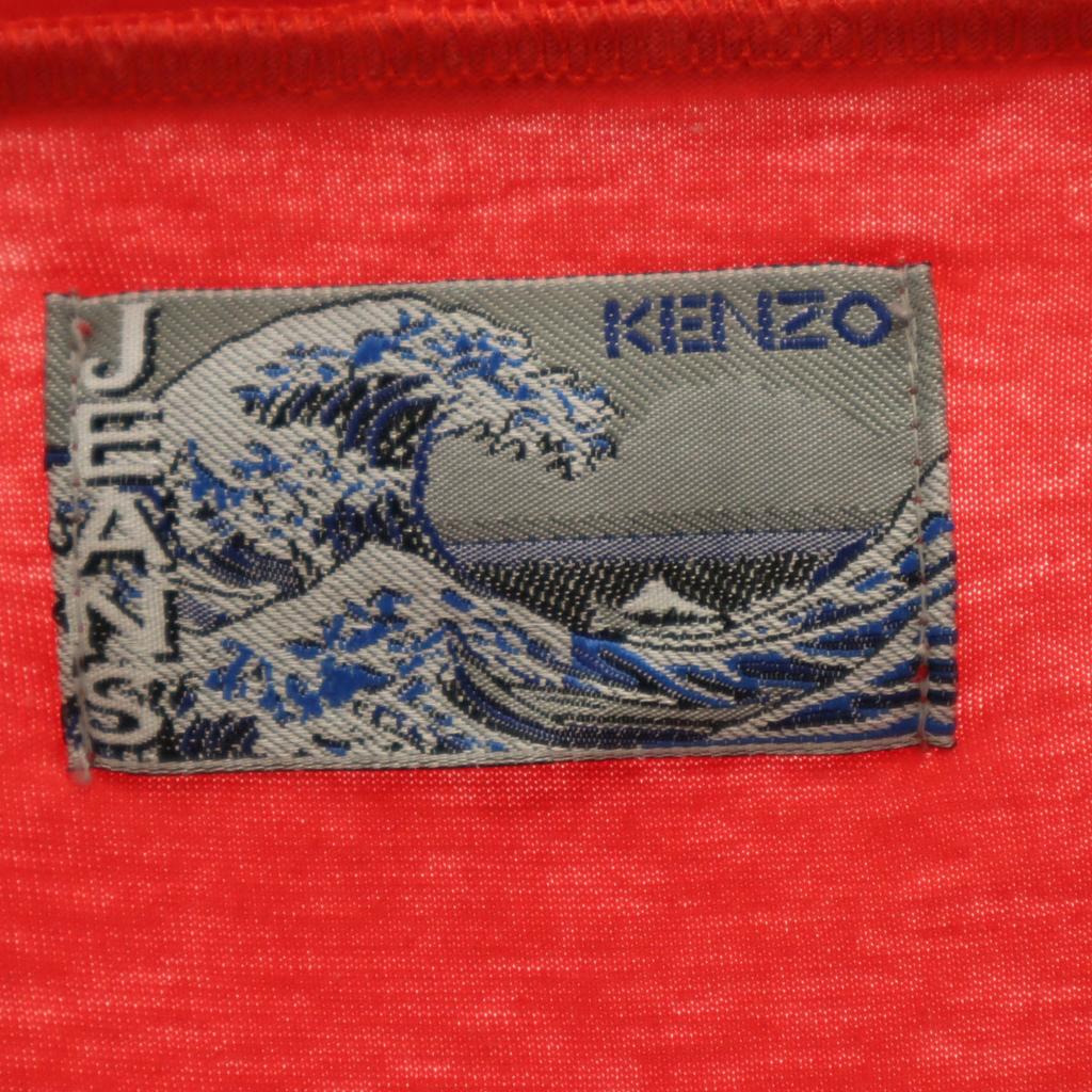 KENZO JEANS 90-tallet Laget i Japan Vintage Hokusai-etikett Kortarmet T-skjorte F Dame Brukt