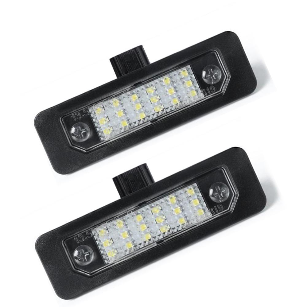 2-Pack 18-LED Black License Plate Lights for Ford Fuxing, Mustang, Focus, Mercury (2006-2015)