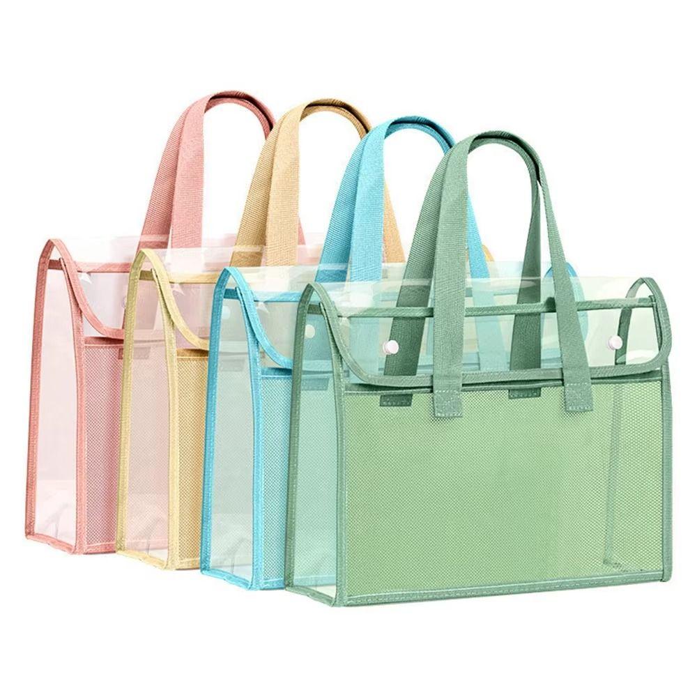 Large Capacity Transparent Exam Bag PVC Document Bag Study Test Paper Storage Bag  Storage Pouch