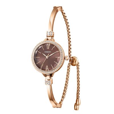 Time100 Armbanduhr mit Polyedrischem Verstellbarem Japanischem Quarz 30M Wasser Perfekt für Weihnachten oder Neue Geschenke Damen Kristall, Armband, Uhrwerk,