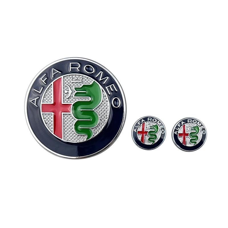 3pcs Alloy Car Styling Center Console Knob Patch Gear Panel Stickers for Alfa Romeo Giulia 159 147 156 Stelvio Giulietta Mito
