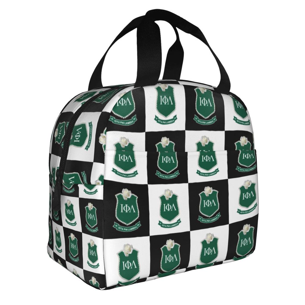Iota Phi Lambda 1929 Insulated Lunch Bags for Camping Travel African American Business Woman Portable Thermal Cooler Lunch Box