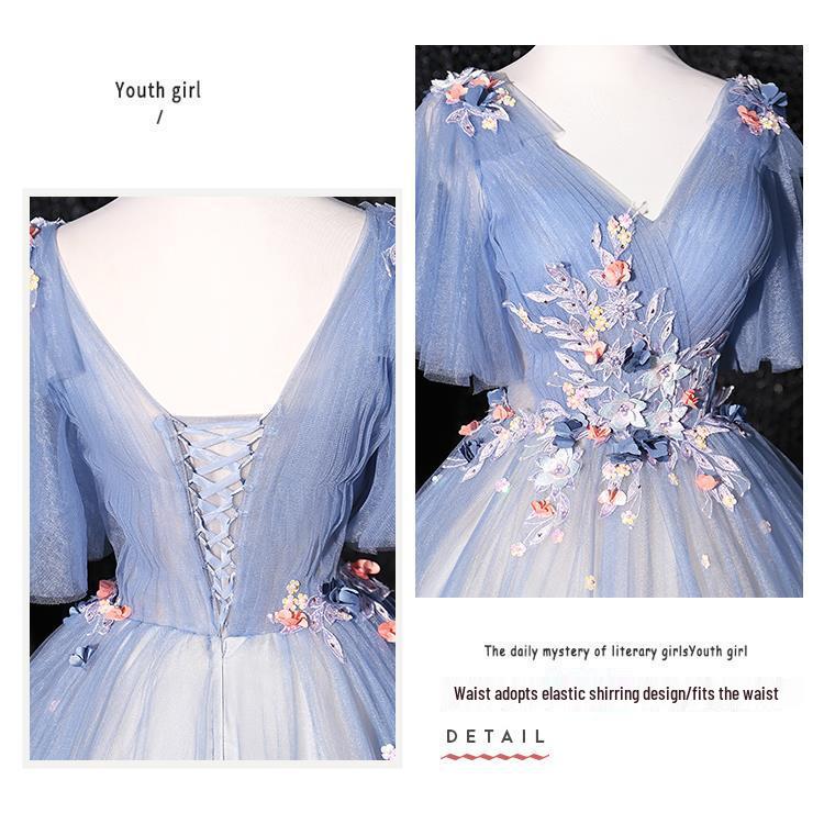 Women's A-line Ball Gown for Vocal Performances - Elegant Stage Hosting Costume