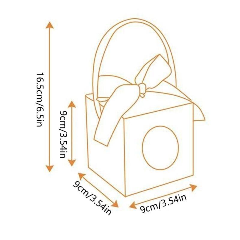 12 Stück Weihnachtspapierbox mit Fenster Griff Süßigkeitenbox Seife Kerze Keks Süßigkeit Kleines Geschenkverpackung Partygeschenk Dekoration