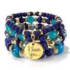 Bohemian bracelet creative tassel multi-layer beaded bracelet