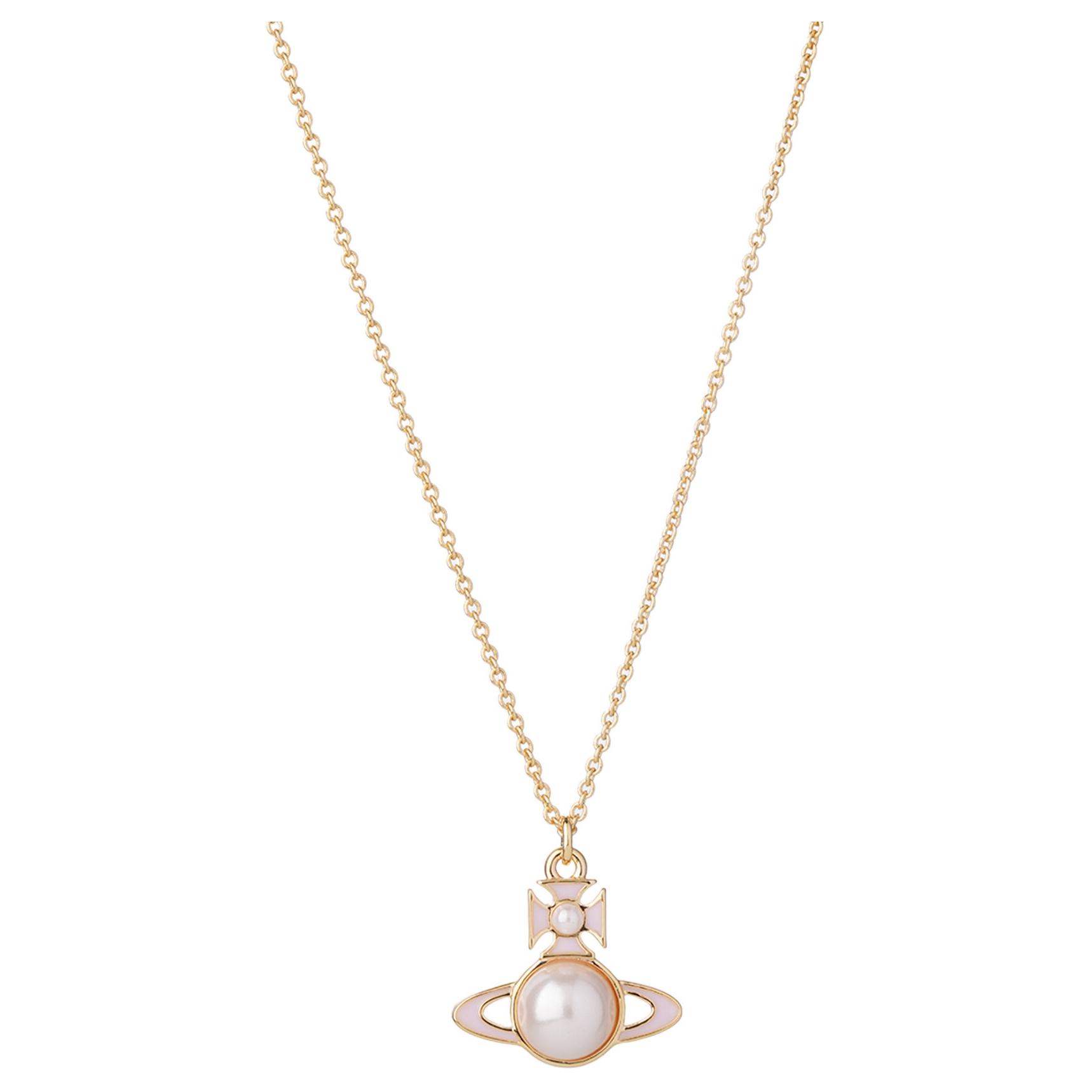 

Vivienne Westwood Tillya Saturn Enamel Necklace Women necklace Gold Pink J24A276302R811 Basic Packaging-Dust Bag+Box