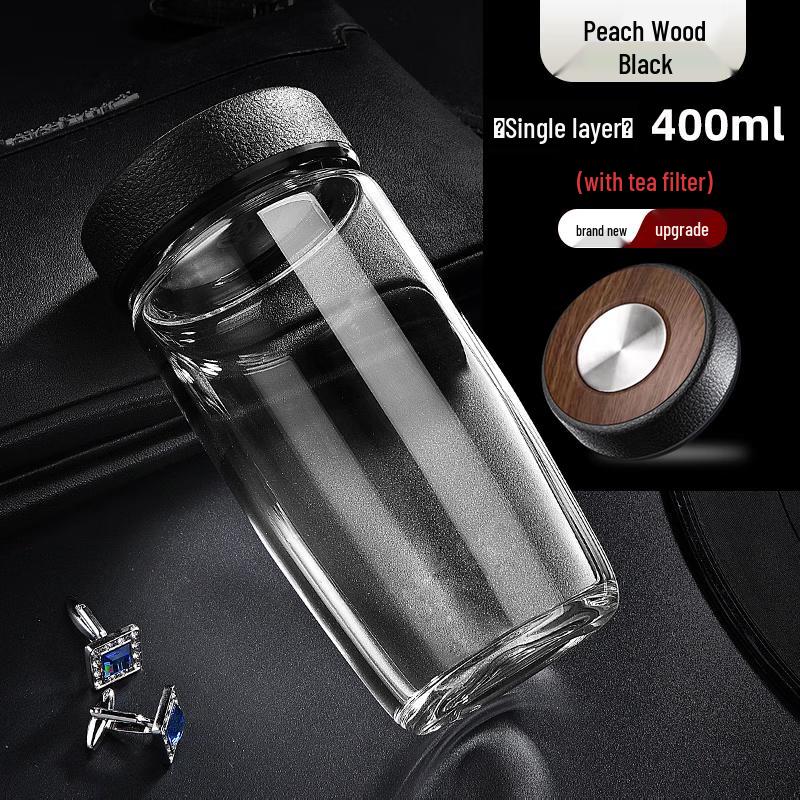 MINGHUI Portable Borosilicate Glass Tea Tumbler