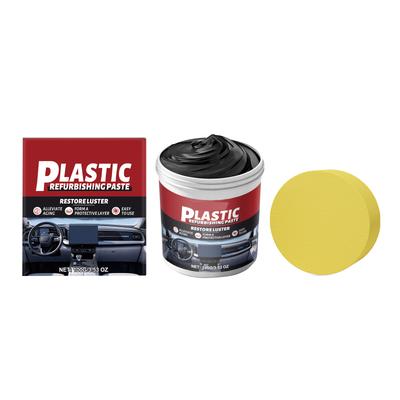 Cremă de Îngrijire Plastic Auto, Cu Burete Inclus, Curățare Interior, Cremă de Recondiționare Plastic
