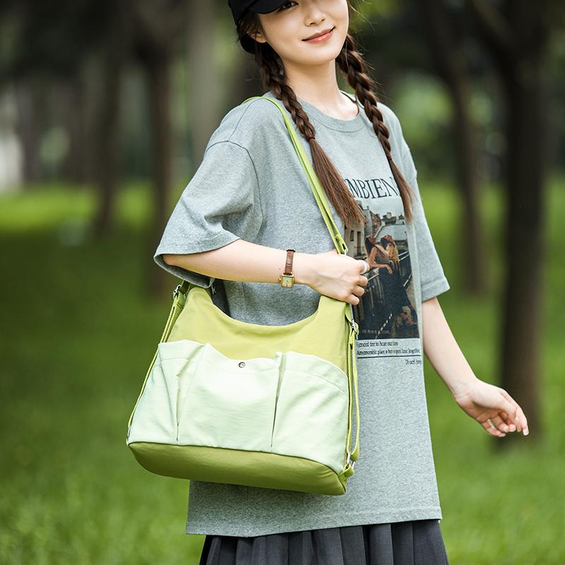 Women's Large Capacity Crossbody Bag Color Block Shoulder Bag