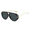 KAMMPT Vintage Pilot Sunglasses Women Fashion Double Bridge Trendy Brand Casual Sun Glasses Outdoor Shades