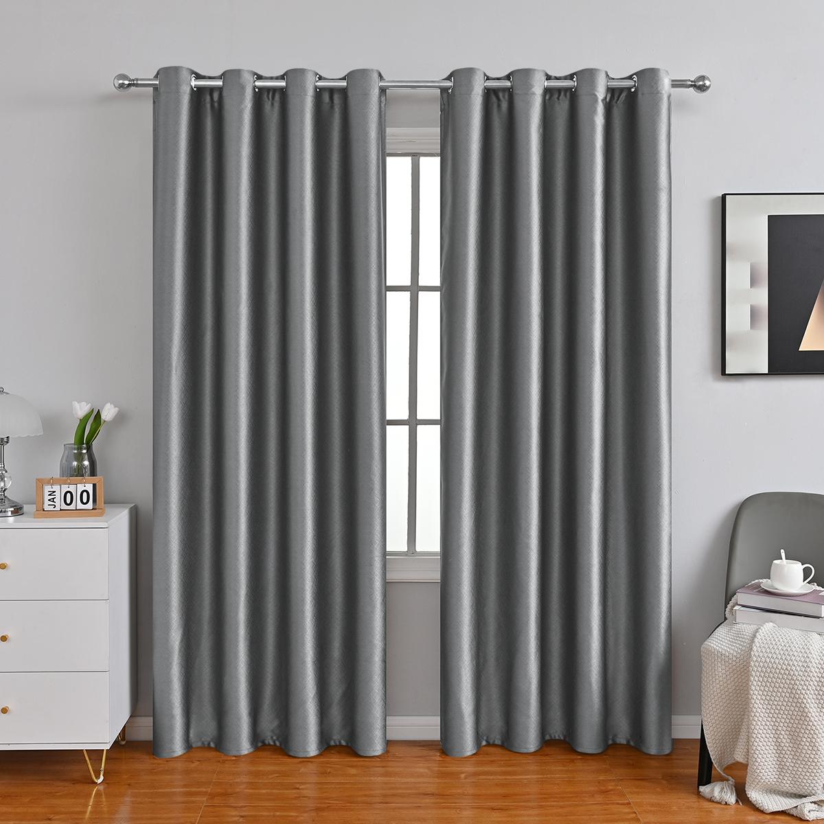 

1 шт. Минималистичные и энергосберегающие шторы Prague Blackout для спальни и гостиной 100X130cm&Grommet Top темно серый