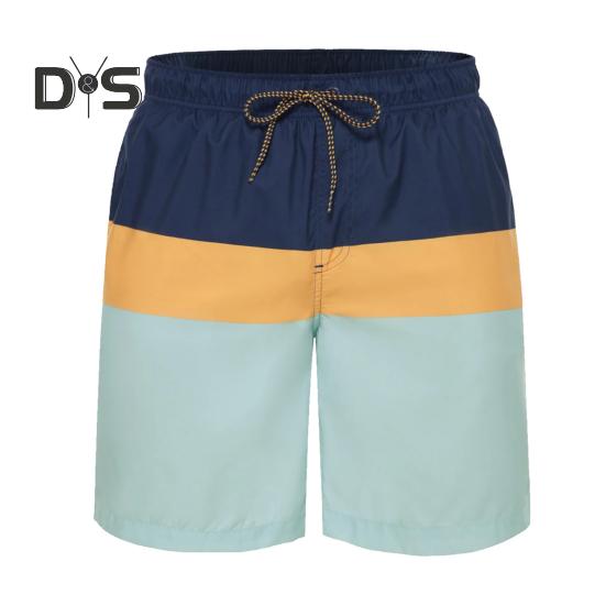 Men Shorts 3D Printing Design Elastic Waist Breathable Quick Dry Stretch Swim Trunks Beach Shorts with Adjustable Drawstring