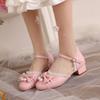 New girls sandals medium and older children's shoes students little girls show shoes princess high heels lolita children's sandals
