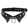 Exotic Accessories of Bdsm Slave Bondage Leather Collar with Leash Ring Steel Chain Sex Toys to Lover Roleplay Posture Spreader