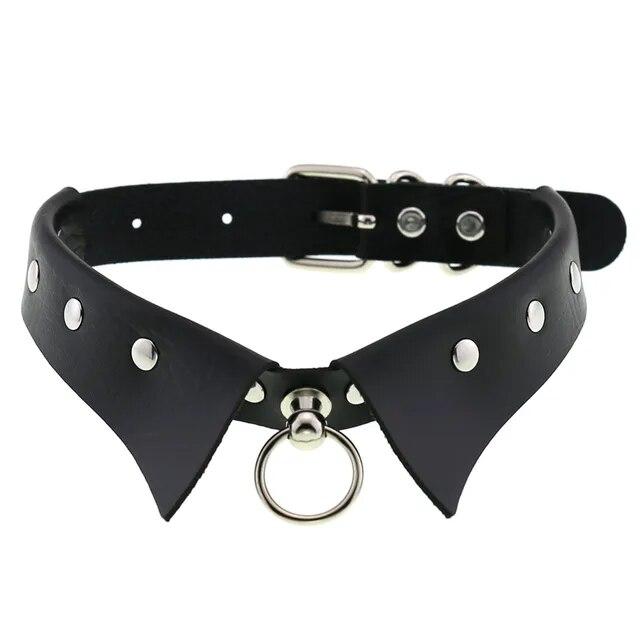 Exotic Accessories of Bdsm Slave Bondage Leather Collar with Leash Ring Steel Chain Sex Toys to Lover Roleplay Posture Spreader