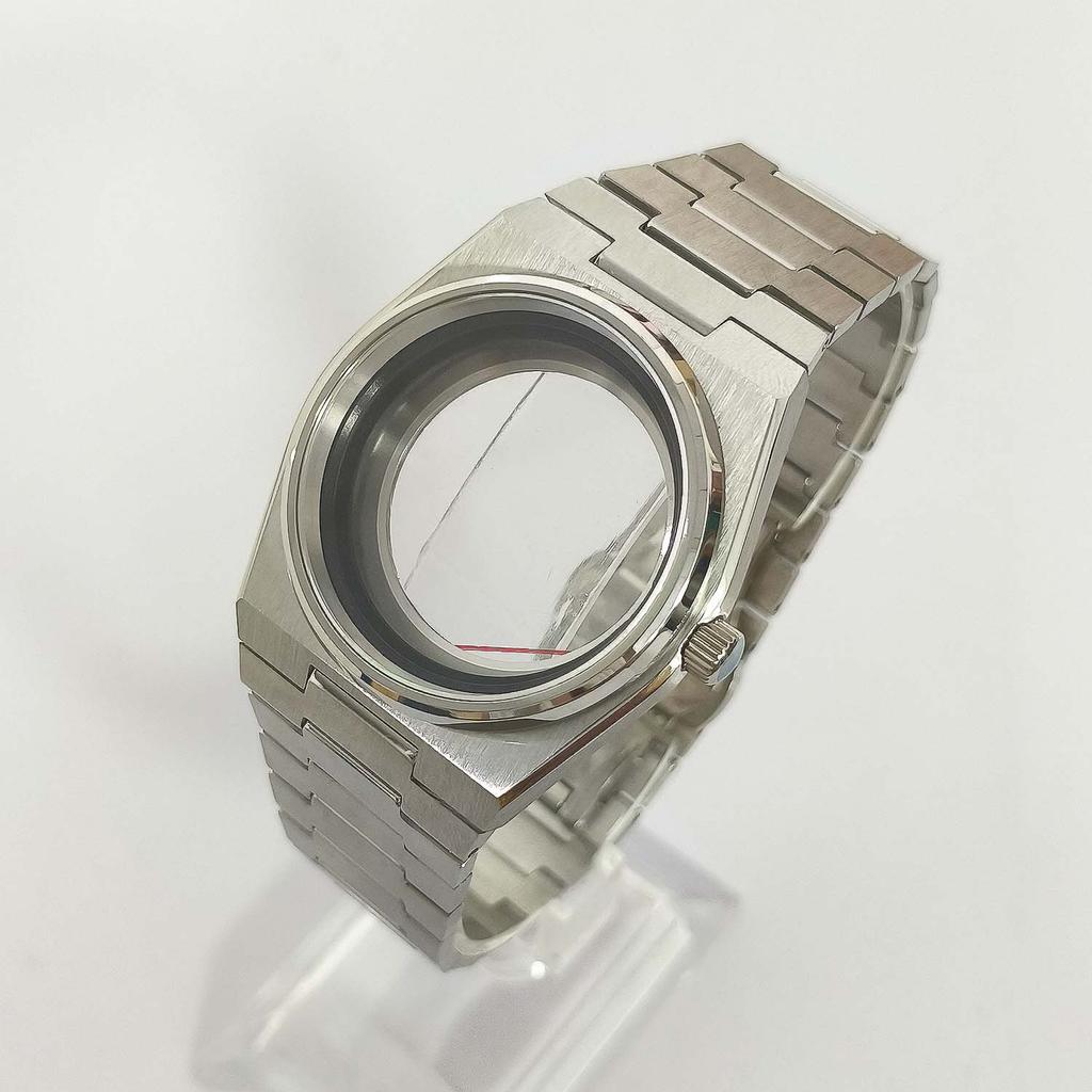 39.5mm Stainless Steel Watch Case Sapphire Glass Waterproof Watches Case for NH35 NH36 4R Movement