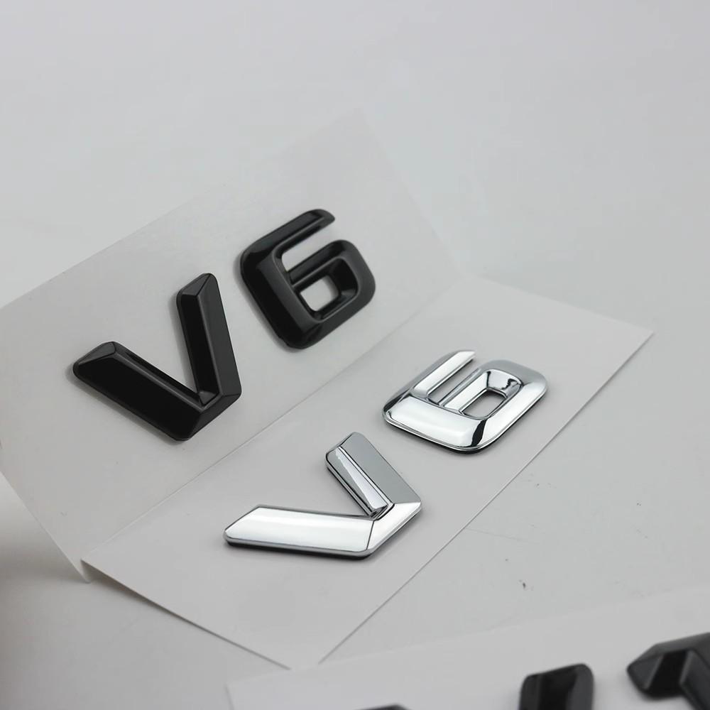 1Pc Car Displacement ABS Sticker V6 V8 V10 V12 Car Side Sticker Rear Tail Badge For Mercedes-Benz BMW