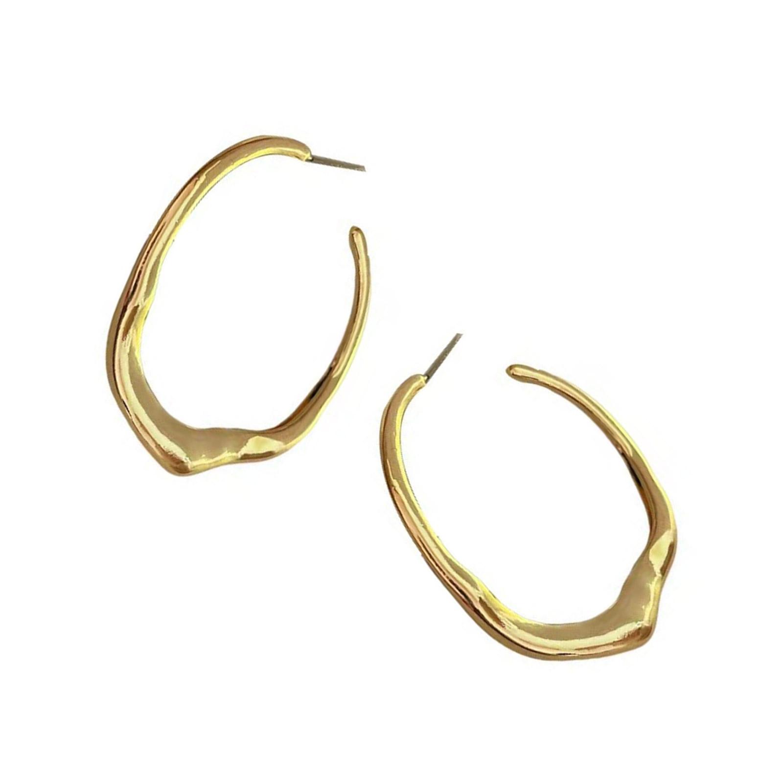 

Золотые серебряные серьги-кольца для женщин, большие серьги-кольца, круглые серьги-гвоздики, легкие серьги-кольца, ювелирные изделия