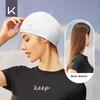 Keep PU Coated Swimming Cap, Waterproof, for Long Hair, Ear Protection, Large Size, Black