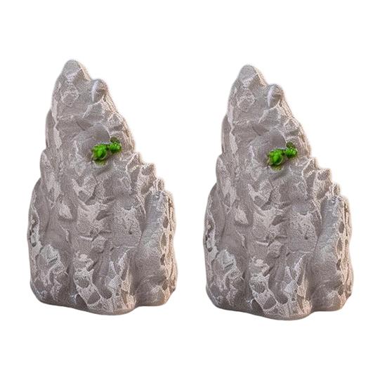 

2 Pcs Miniature Stone Statue Resin Fake Rock Models for Diorama Supplies Micro Train Landscape Railway Sand Table Zen Garden Accessories D