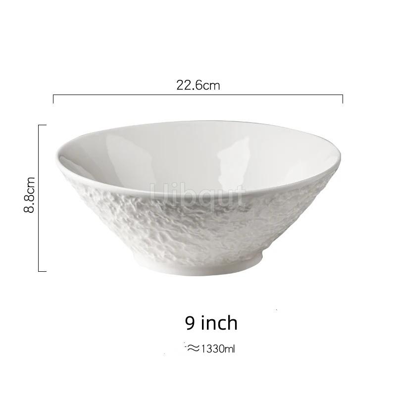 white black Stone Patterned Ceramic Bowl Pasta Bowl Thick Soup Bowl Salad Bowls Dessert Bowls Restaurant Specialty Tableware