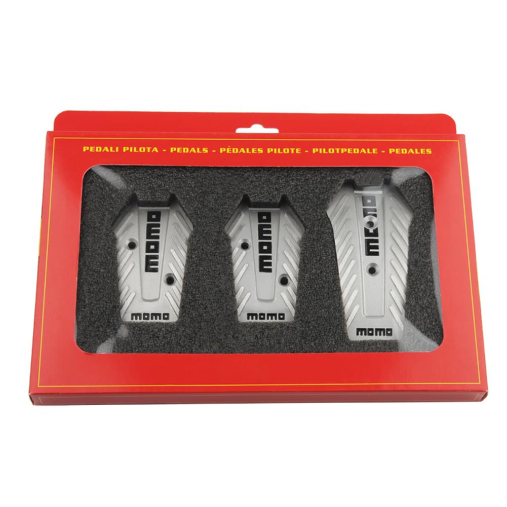 

3PCS/Set Ручні автомобільні гальмові педалі Алюмінієві протиковзкі автомобільні універсальні гоночні педалі Гальмові ножні педалі Аксесуари для деталей салону автомобіля срібний