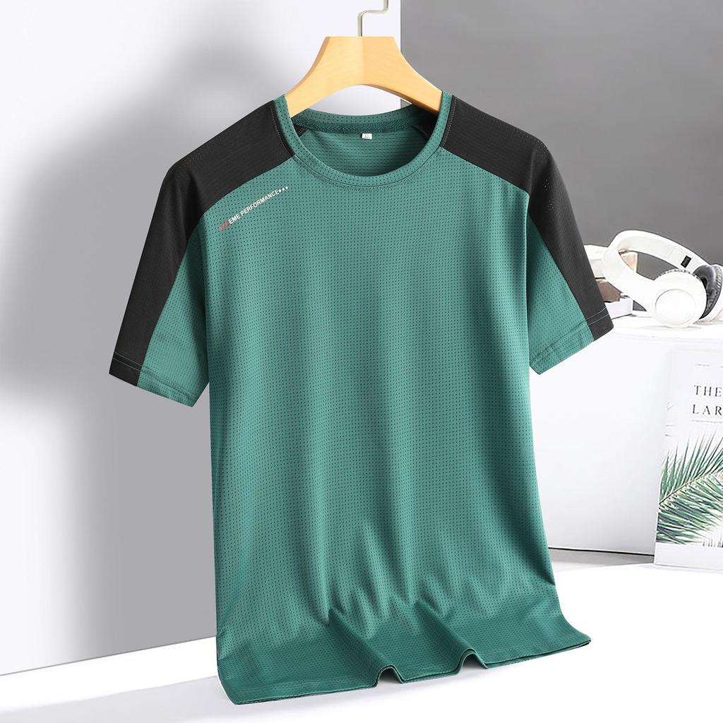 Mens Pure Cotton Short-sleeved T-shirt Round Neck Boy Casual Tee Shirt