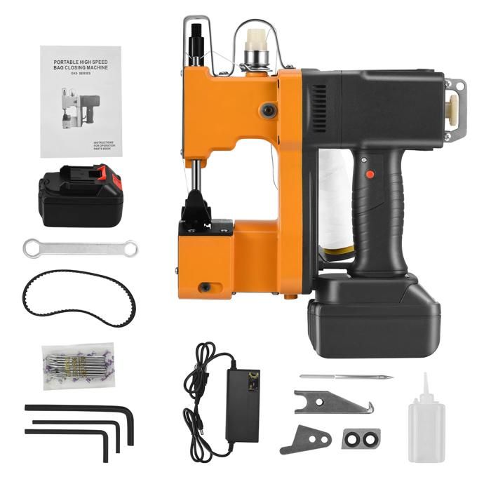 Machine à fermer les sacs industrielle sans fil, 2600 points/min, longueur de point réglable, UE 220V