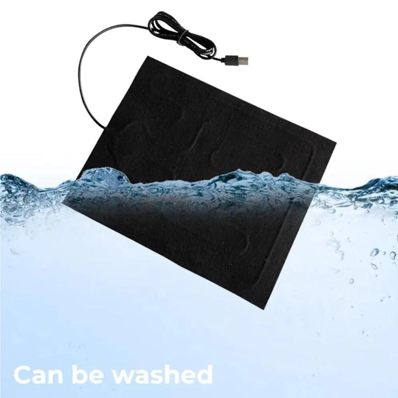 1 STÜCK USB Sichere Spannung Faltbares Beheiztes Sitzkissen Hund / Katze Winter Elektrische Wärmematte Wasserdicht Autositzheizung Haustierkissen