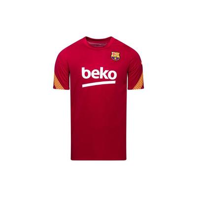 Logo Harf Baskılı Antrenman Kısa Kollu Futbol Forması Barcelona Erkek üst Kırmızı CD5999-621