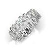 Bright Green Cubic Zirconia Ring Female Engagement Party Jewelry Noble Lady Fashion Wedding Ceremony Accessories Gift