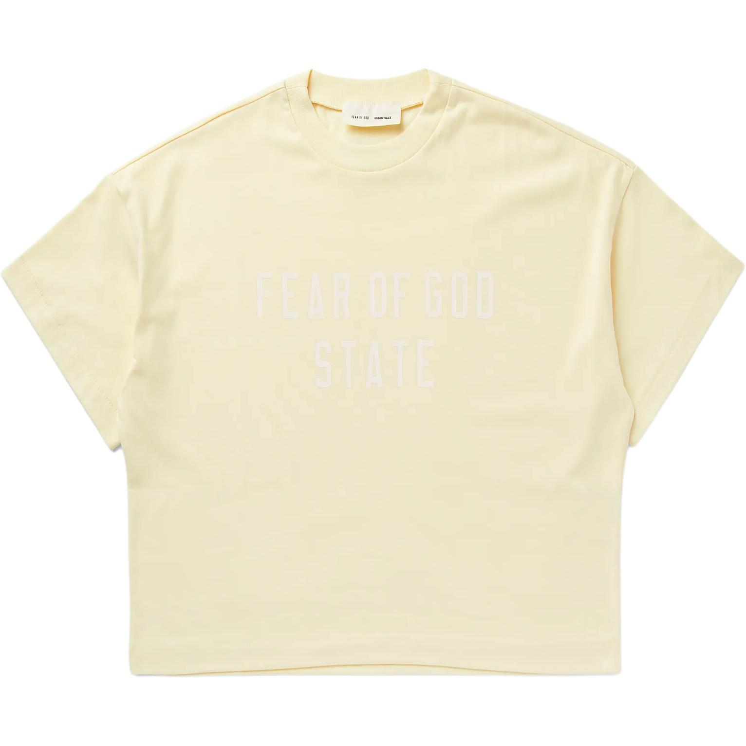 Fear Of God Essentials Fw25 Drop Shoulder Loose Fit Round Neck Short Sleeve T-Shirt Women Tops 125SP257168FW L