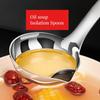 Stainless Steel Soup Fat Oil Separator Ladles Skimmer Spoon Soup Colander for Kitchen with Heat Insulation Anti-scalding