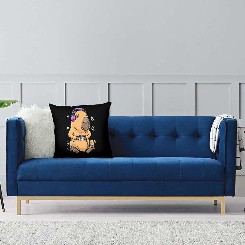 Capybara Giant Cavy Rodent Gamer Gaming Square Pillow Case Home Decorative Cushion Cover Throw Pillow Sofa Double-Sided Printing