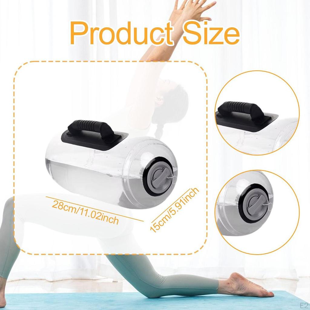 Water Weights Bag Core Training Refillable with Pump, Strength Agility power for Gym