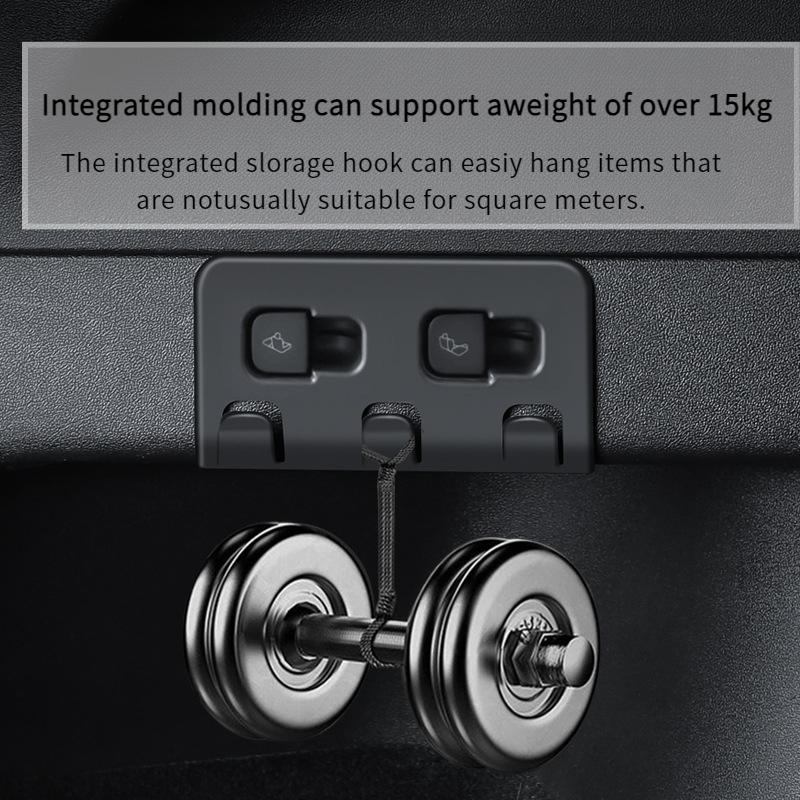 For Tesla Model Y 3 Rear Trunk Hook Storage Holder Bag Water Bottles Trunk Grocery Bag Hook Hanger Interior Accessories