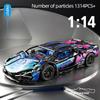 Toylinx 1314 ks Stavebnice pro dospělé 1:14 Měřítko Super Auto Blok Cool Stolní Dekorace Dětské Festivalové Dárky Model