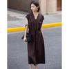 Elegant V-Neck Cap Sleeve Summer Dress